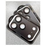 SiHPuoy 2 Pack Camera Lens Protector for iPhone 17 Pro Accessories, Metal Aluminum Alloy Tempered Glass Camera Protector, [Military Grade Shatterproof] [Case Friendly]-Black - Retail: $6