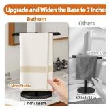 Towel Holder Stand, Stainless Steel Hand Towel Holder Rack for Bathroom Countertop, S-Shape Free Standing Towel Bar Holds 2 Towels for Kitchen Countertop, Black - Retail: $18
