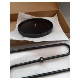 Towel Holder Stand, Stainless Steel Hand Towel Holder Rack for Bathroom Countertop, S-Shape Free Standing Towel Bar Holds 2 Towels for Kitchen Countertop, Black - Retail: $18