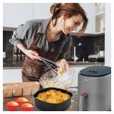 BSDLZCH 8inch Air Fryer Cake Pan, Non-stick Air Fryer Cake Barrel Square Deep Baking Pan Pizza Baking Pan for Instant Pot Cake Tray Basket Kitchen Accessorie Set (with 6 muffin cups) - Retail: $18