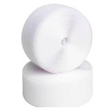 JZGEL 2 Inch x 16.5 Feet, Sew on Hook and Loop Tape, Non-Adhesive Back Heavy Duty Nylon Strips Fabric Fastener, Hook and Loop Strips for Home, School, Office and DIY Project - Retail: $10