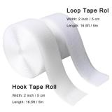 JZGEL 2 Inch x 16.5 Feet, Sew on Hook and Loop Tape, Non-Adhesive Back Heavy Duty Nylon Strips Fabric Fastener, Hook and Loop Strips for Home, School, Office and DIY Project - Retail: $10