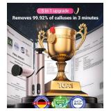 PRE OWNED 5-in-1 Professional Electric Callus Remover for Feet(Portable & Foldable), Removes 99.92% of Calluses in 3 Mins, Eectric Foot Callus Remover Pedicure Kits with 10 & 40 Grit Pads for Smooth F