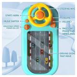 Meuytrg Car Racing Adventure Toy with Steering Wheel, Racing Adventure Car Steering Wheel Driving Games for Age 3+ Year Old with Musical for Boys and Girls Xmas Birthday Gift - Retail: $40