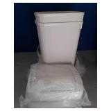 KSSKSSONLY TWO  2 Pack Bathroom Small Trash Can with Lid, 2.6 Gallon Slim Garbage Bin with Pop-Up Lid, 10L Plastic Wastebasket for Bedroom, Office, Kitchen, Toilet (White) - Retail: $24