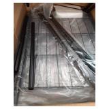 LINZINAR Shoe Rack Long 4 Tier Shoe Storage Organizer Metal Wide Shoe Shelf for Closet Entryway Bedroom 24 Paris Large Capacity, Gold Black - Retail: $37