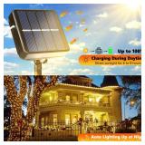 Joomer Solar Fairy Lights, 2-Pack Total 80FT 240LED Solar String Lights Outdoor Waterproof 8 Lighting Modes for Patio Fence Party Garden Yard Home Holiday Tree Outdoor Decoration (Warm White) - Retail