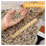 Taiyin 2.8 Kg/ 6.17 lb Blend Decorative Color Chips Epoxy Flakes for Garage Floor Blend Concrete Coatings Paint Chips for Wall Interior Exterior Basement(Black, White, Grey, Yellow, Coffee,2-4 mm) - R