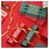 50 Packs Christmas Cracker Kit No Snap Xmas Party Table Favors Snowflake Reindeer DIY Christmas Party Cracker Candy Boxes for Holiday Dinner Decoration Gift (Snowflake) - Retail: $20