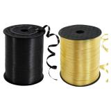 TONIFUL 500 Yards Curling Ribbon-Balloon Ribbon-Balloon String for Art&Craft Decor,Gift Wrapping,Ribbons and Bows for Christmas New Year Halloween Birthday Gifts Graduation Supplies (Black and Gold) -