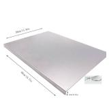 BILLAMB Stainless Steel Cutting Boards for The Kitchen, Suitable for Meat, Fruits, Vegetables, Bread, and Baking Large-sized Cutting Boards (40 x 30cm/15.7 x 11.8 in) - Retail: $29