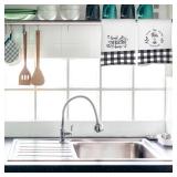 Honoson 4 Pcs Buffalo Plaid Kitchen Towels Farmhouse Hand Tea Towels Absorbent Quick Dry Buffalo Check Kitchen Dish Cloths Cleaning Cloth for Summer Home Supplies Gifts(White and Black,Plaid Style) - 