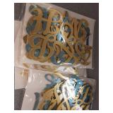 Jspupifip 128 Pcs Acrylic Alphanumeric Cake Topper Diy Cake Decoration with Mirror Number 0-9 and Alphabet A-Z Personalized Cake Picks Decor Anniversary Baby Shower Party Supplies(Gold) - Retail: $15