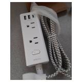 Power Strip Surge Protector - One Beat 6 Widely Outlets with 4 USB Ports (2 USB C), 5 Ft Extension Cord Flat Plug, Wall Mount Outlet Extender Small Power Strip for Travel Home Office College Dorm Room