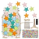 MISSING STAND 12 StarsPisngek Magnetic Reward Jar for Kids â Star Jar Reward System, Behavior Classroom Incentive Jar with Fun Star Chart, Suitable for Teachers Parents (Mason Jar with Stars, Kid