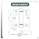 3 Pack Self Closing Door Hinges 3.5 inch Matte Black Spring Loaded Auto Close Hinges Square Corners Adjustable Tension for Interior Door 3 1/2 Auto Self-Closing Hinge - Retail: $23