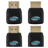 Twisted Veins HDMI 90 & 270 Degree, 4-Pack, Right Angle Adapters/Connectors, Supports HDMI 2.0b 4K 60hz HDR - Retail: $9