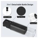 1 Pcs Fingerprint Proof Screen Cleaner, 3 in 1Touchscreen Mist Cleaner Spray Wipe Cleaner Screen Cleaner Soft Fiber Flannel,Safe for All Phones Glasses Tablet Laptop TV Watch Screens (Black) - Retail: