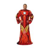 Northwest Iron Man Full Body Player Comfy Throw Blanket with Sleeves, 48\" x 71\", Being Iron Man - Retail: $23
