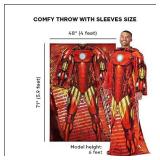 Northwest Iron Man Full Body Player Comfy Throw Blanket with Sleeves, 48\" x 71\", Being Iron Man - Retail: $23