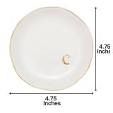 COLLECTIVE HOME - Ceramic Jewelry Tray, Decorative Trinket Dish for Rings Earrings Necklaces Bracelet Watch Keys, Birthday Mother