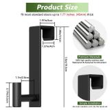 VINHOLD Heavy Duty Stainless Steel Over-Door Hook for Coats, Totes, Towels â Easy Install Door Hooks with Non-Slip Pads for Bedroom Bathroom Entryway Office (Black, 2 Pack, Fits 1-3/4\" Thick Doo