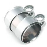 Simnliras 2.75 Inch Exhaust Butt Joint Band Clamp Stainless Steel 2.75\" Universal Band Seal Clamp Sleeve Coupler for Pipe Connection - Retail: $21