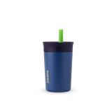 Owala Kids Insulation Stainless Steel Tumbler with Spill Resistant Flexible Straw, Easy to Clean, Kids Water Bottle, Great for Travel, Dishwasher Safe, 12 Oz, Navy and Blue (Home Base) - Retail: $20