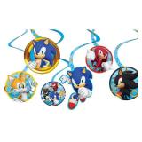 Dazzling Sonic Spiral Hanging Decorations (Pack of 12) - Multicolor Cardstock Designs - Perfect for Themed Parties, Events & Celebrations - Retail: $10