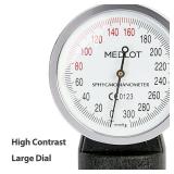 LotFancy XXL Blood Pressure Cuff Manual Adult, Professional Thigh BP Cuff 16\"-26\", Extra Large Adult Size Sphygmomanometer with Carrying Case and Zero Calibration for Home Use, Nursing Student, Doct