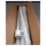 Flag Pole Holder for Outside House - 5ft Heavy Duty Stainless Steel House Flag Pole Kit, Tangle Free Spinning Flagpole For Outdoor Porch Residential Decoration - White - Retail: $15