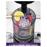 ACOQOOS Juicer Machines, 5.3\" Wide Chute for Whole Fruit and Vegetable,1.8L Auto-Feed Time-Saver, Slow Masticating High Yield, Easy to Clean Cold Press Juicer with 2 Cups - Retail: $70