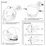 Spooktacular Creations Astronaut Helmet with Movable Visor Pretend Role Play Toy Set for School Classroom Dress Up, Role Play Accessory - Retail: $27