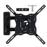 Amazon Basics Full Motion Articulating TV Wall Mount, with Swivel and Tilt, for 26\" to 55\" TVs and Flat Panels up to 80 Lbs, VESA Compatible, Black - Retail: $21