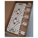 Mkono Key Holder for Wall Decorative Small Macrame Key Holder Boho Home Decor 5 Hooks Display Key Hanger for Entryway, Hallway, Bedroom, Living Room - Retail: $12