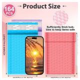 Henoyso 162 Pcs Colored Small Bubble Mailers 4x6 Inch Poly Shipping Bubble Envelopes Bulk Adhesive Cushioning Padded Shipping Bags for Trading Card Packaging(Bright Color) - Retail: $29