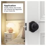 Goldenwarm Oil Rubbed Bronze Door Knobs Interior, Privacy Door Knob for Bedroom & Bathroom, Oil Rubbed Bronze Interior Door Knobs with Arched Plate 4 Pack - Retail: $46