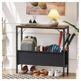 Asgolion Small Console Table with Storage Basket, 31.5