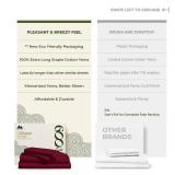 Mayfair Linen 100% Egyptian Cotton Queen Size Sheet Set - 4 PC 600 Thread Count Egyptian Cotton Sheets Set for Queen Size Bed (Burgundy), Soft, Cooling, Luxury Hotel 16\" Deep Pocket Sateen Bedsheet -