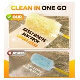 30 Count Heavy Duty Duster Refills for Swiffer, Multisurface 360Â° Larger Size Dusters with 4X Microfibers, Unscented Disposable Dusters for Cleaning Home, Blinds, Fans, Corners (Only Duster) - Reta