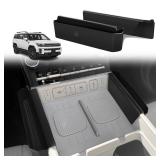 Muslogy Console Organizer Compatible with 2024 2025 2026 Hyundai Santa Fe Accessories Middle Console Storage Box Left & Right Set Interior Phone Pocket with Anti-Slip Mats - Retail: $19