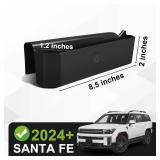 Muslogy Console Organizer Compatible with 2024 2025 2026 Hyundai Santa Fe Accessories Middle Console Storage Box Left & Right Set Interior Phone Pocket with Anti-Slip Mats - Retail: $19