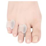 Hoogoo Pinky Toe Separators, Translucent Gel Toe Protector Spreader Small Silicone Toe Spacers, Cushions for Curled Overlapping Separate Toe Correct - Retail: $9