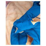 Lelepet Reversible Dog Coat Waterproof Dog Jacket Windproof Puffer Vest for Winter Warm Lightweight Coats for Large Dogs Adjustbale Hook & Loop Pet Apparel with Leash Hole, Pitbull, Green, XL - Retail