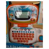 VTech Tote and Go Laptop, Orange MISSING TWO BUTTONS  - Retail: $23