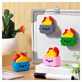 Kathfly 4 Pcs Emotional Dumpster Support Fire Desk Accessories Work Gifts Fridge Magnets for Funny Coworkers Exchange Ideas Refrigerator Whiteboard Locker Home Office or Hospital - Retail: $17