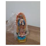 Lependor Our Lady of Guadalupe The Blessed Virgin Mary Resin Statue Sculpture, The Blessed Mother of The Immaculate Comception Home Madonna Figurine - Colored Our Lady - Retail: $17