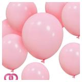 Pastel Pink Balloons 12 Inch 100 Pack light Pink Latex Balloons Baby Pink Party Balloons Round Helium Balloons for Girls Womens Birthday Wedding Anniversary Baby Shower Decorations - Retail: $6