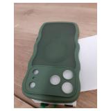 DOMAVER for iPhone 17 Pro Max Case for Women, 1X Screen Protector+1X Wrist Strap, [Compatible with MagSafe] [Full Camera Protection] Cute Wave Matte Phone Case for iPhone 17 Pro Max, Deep Green - Reta