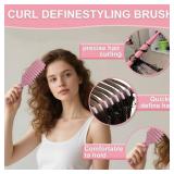 iDAOLI Curl Defining Hair Brush, 2025 Flash Styling Brush for Curly Hair, Shaping & Defining Curls for Women, ï¼Pinkï¼ - Retail: $9